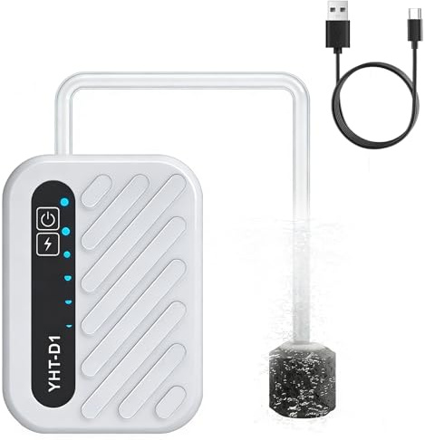 OBEST Bomba de Aire para Acuario, Bomba de Aire Recargable por USB