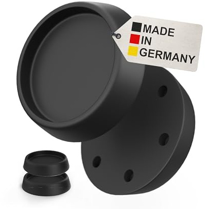 BAUHELD 8 amortiguadores de vibraciones para lavadora y secadora [fabricado en Alemania] – Pies antivibración de goma – Amortiguador de vibraciones compatible con Bosch, Siemens, AEG – Base