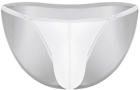 Xnihocha Herr tanga underkläder tangas trosor crossdresser nattkläder slip ouvert wetlook män stringtrosa pyjamas sissy underkläder klubb, Vit, one size