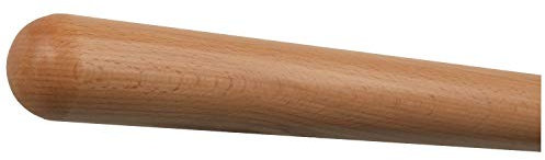 TIBU Buche Holz Handlauf Geländer 30-500cm Wandhandlauf Wand Treppe Stange Griff, Länge 200 cm und Enden Halbkugel gefräst