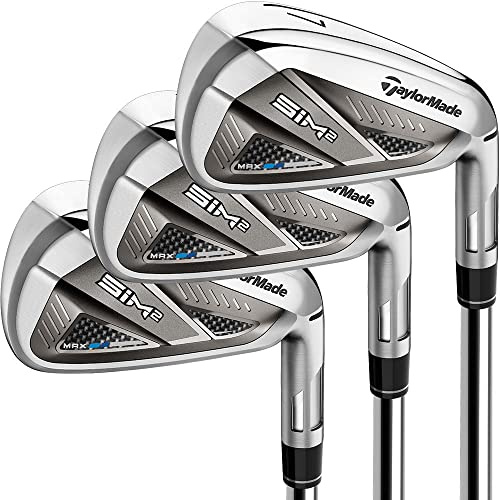 TaylorMade SIM 2 Max Iron Set pour Homme Gauche en Acier Rigide 5-PW, AW