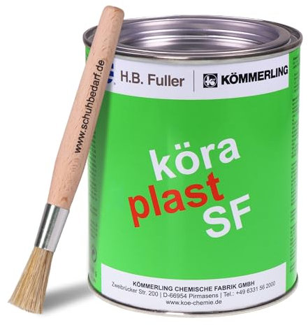 Köraplast SF 600g Colle Universelle avec Pinceau d'Application Langlauf Schuhbedarf pour Chaussures, Bâches d'Étang, Tente, Polysterol PVC