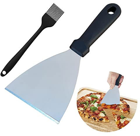 Spatola Pizza,Spatola per Dolci,Spatola,Spatola per Pizza,Paletta per Pizza,Paletta Pizza,Pizza Accessori,Spatole,Tarocco per Impasti,Spatola da Cucina,Spatola Triangolare Professionale,2pcs