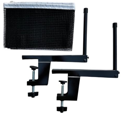 Perfeclan Pingpong-Netz mit Klemmen Zubehör Ausrüstung Tischtennisnetz Klemmpfosten-Set zum Üben Dicke 2 cm bis 6,5 cm Tischplatte