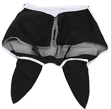Acouto Häst Avtagbar Ventilerande Polyester Hästfluga med för Ansikte och öron Blå L en Full Mesh med Hor Häst Ansikte Täckhäst Flugmask Flugansikte Mask Flugansikte Täckhäst (L)