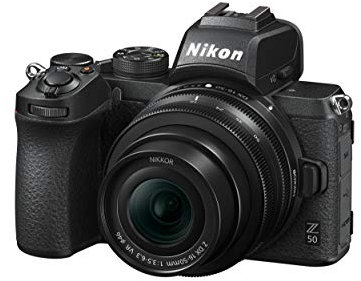 Nikon Z50 + Z DX 16-50 VR + Lexar SD 64 GB Fotocamera Mirrorless, CMOS DX da 20.9 MP, Sistema Hybrid-AF, Mirino Elettronico (EVF), LCD 3.2 Touch, Video 4K, Nero. [Nital Card: 4 Anni di Garanzia]