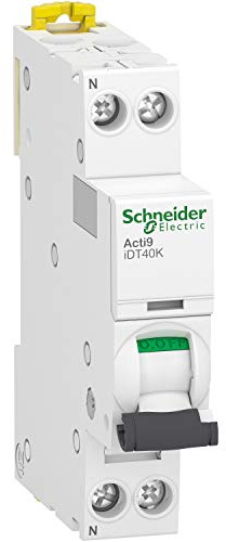 Schneider Electric Acti9 iDT40K Leitungsschutzschalter Typ C, Pol 1P+N 10A 230V Acti 9 DIN-Schienen-Montage