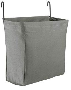 Metaltex Mural Line Wandgitter Textil-Tasche, Draht/Baumwolle, Grau, 24x9x21 cm