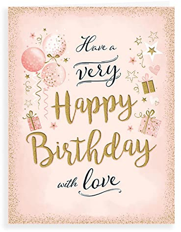 Piccadilly Greetings Tarjeta de Felicitacion Cumpleaños Moderna para Mujer, 8 x 6 pulgadas