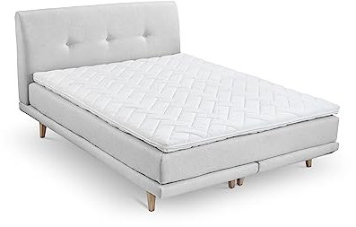 maison de reve Boxspringbett, Wood, HELL GRAU, 180x200