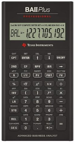 Texas Instruments BA II Plus Professional Finanzrechner schwarz