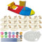 Ubephant Segelboot Holz DIY Bastelset, Holzboot Spielzeug, Holz Segelboot Basteln, Segelboot Bastelset Kinder Holzboot Handwerk Bemalen 12 pcs Segelboot Holz zum Bemalen für Kinder Party Handwerk