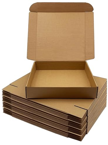 11x11x2 inch Shipping Boxes，Bulk 20 Pack，Brown Corrugated Mailers Cardboard Literature Mailer Box for Packaging Business, Mailing,Moving and Storage，Small Gift Boxes for Wrapping Mailing Present