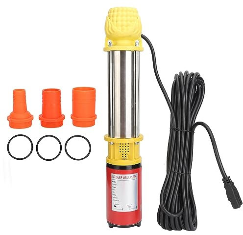LOCADENCE DC24V 300W Solarwasserpumpen, 20M High Lift Edelstahl Bürstenlose Tiefbrunnen Tauchpumpen, Tiefwasserpumpe für Hauswassertank, Whirlpool