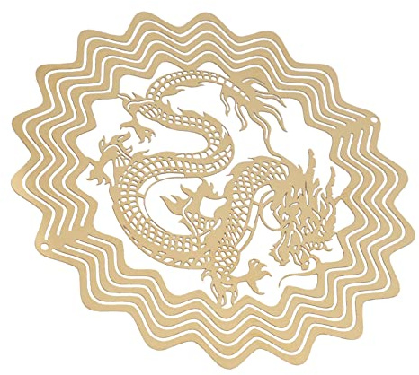 TOPBATHY Accesorios de iluminación Decoraciones de césped Colgante Viento 3D Luces led lamparas led Luces de led esculpido hilanderos de Viento Decorativos esculturas de Viento Metal Yellow