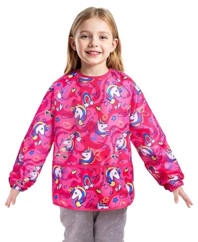 WERNNSAI Tablier Peinture Enfant - Pour Garçons et Filles de 3 à 12 Ans