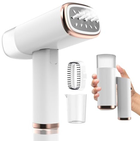 Ferro da Stiro Verticale, 1000W Stiratole Verticale Portatile, Serbatoio dell'acqua Rimovibile 150ml, Riscaldamento Rapido 20s, Rimozione Rapida, Compatto e Portatile per Casa, Ufficio, Viaggi