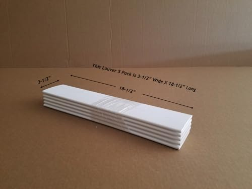 New Shutter Louver Replacement Kit 5 Pack 3-1/2 x 7/16 x 18-1/2, Painted SW-7006 Extra White Finish Hardwood