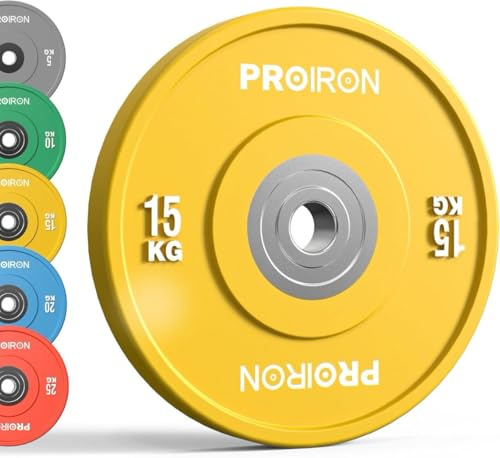 PROIRON Disque Olympique 5/10/15/20/25kg, Disques d'haltères standard IWF, Disque Musculation 50mm, Disque Poids pour Maison et Salle de Sport
