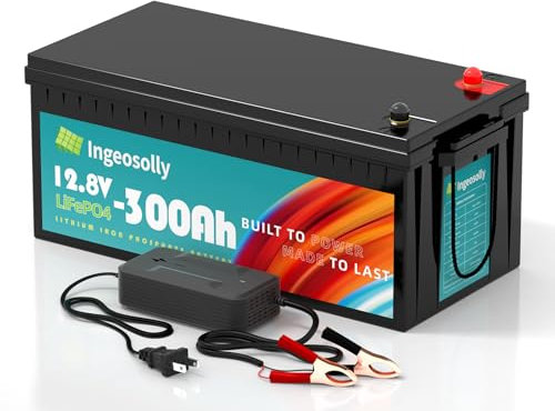 12V 300Ah batteria al litio LiFePO4 cicli profondi 3840Wh batteria al fosfato del ferro del litio BMS integrato per RV, campeggio, marino, sistema solare, alimentazione di backup domestica