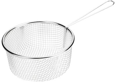 Pendeford Housewares CB03 Panier de friteuse en acier inoxydable avec poignée pour égoutter les frites et divers aliments Argenté 17,8 cm