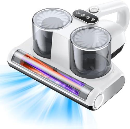 YUFAC 16Kpa Aspirador de Mano, Aspirador Antiácaros para Ácaros con Luz UV, 500W Handabsauger mit Kabel (Verde)