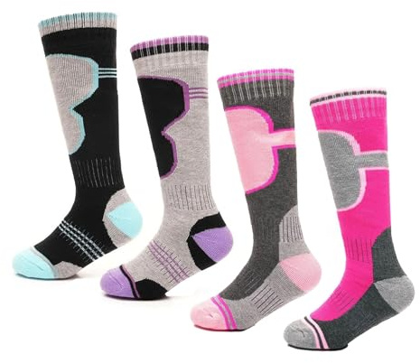 A2Z 4 Kids Girls - Socks AZ9611 Pink/Grey 4 Pack 11-14