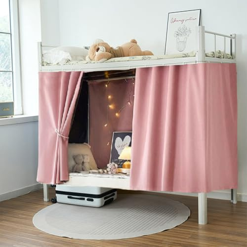 JNGUOSICN 2Pcs Student Dormitory Bunk Bed Curtain Blackout Bedroom Curtain Privacy Dormitory Shading Mosquito Curtain Cabin Bunk Bed Tent Canopy Mosquito Protection Net Removable Curtain Shading Net