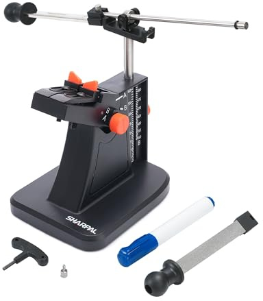 SHARPAL 201H Adjustable 22°- 84° Diamond Scissor & Garden Tool Sharpener 325/600 Grit for Kitchen, Hair Cutting, Sewing Scissors, Lawn Mower Blades, Pruners & Hedge Shears Fathers Day Gift
