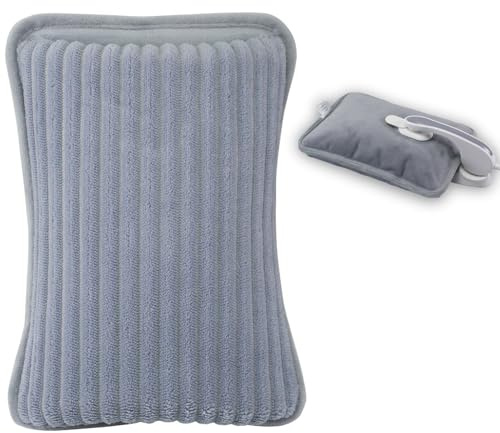 BEPER P203TFO002 Borsa Acqua Calda Elettrica con Rivestimento Morbido, Senza Filo, con Tasche per Mani – Riscaldamento in 15 Minuti, Mantiene Calore 2 Ore, Anti-Surriscaldamento