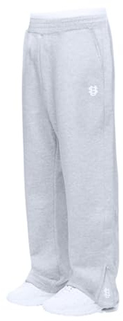 Pantaloni da Sportivi Baggy Uomo Y2K Hip Hop Grigio Pantalone Casual a Gamba Aperta con Ritagliare Adolescente e Ragazzo Pantaloni Tuta Jogging Pants Stile Streetwear per Primavera Autunno Inverno