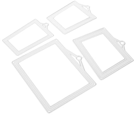 Veemoon Matrices de Découpe en Métal pour Scrapbooking – Lot de Gabarits Rectangulaires Creux en Acier Carbone, Outils de Découpe et Gaufrage pour Création de Cartes, Albums Photo