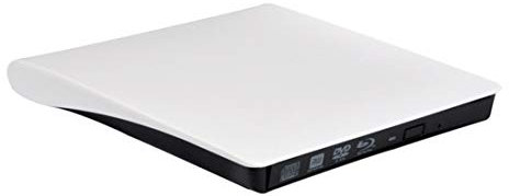 HIOD Unidad óptica Externo BLU-Ray Unidad de CD USB 3.0 CD/DVD +/- RW Quemador Reescritor Soporte 4k para Windows/Mac OS,White