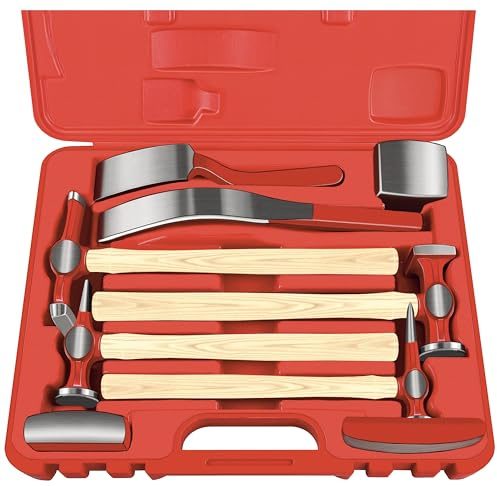 C&T Heavy Auto Body Repair Tool Hammer Dolly Set, Car Body Repair Tool Kit