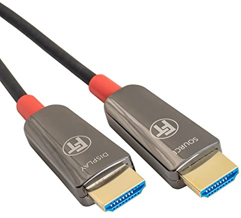 FeinTech 8K HDMI Glasfaserkabel 12m, 4K 120Hz, 1440p 144Hz für HDMI 2.1 Gaming, HDMI Kabel PS5 Xbox PC TV, 48Gbps, unterstützt eARC, CEC, VRR, HDR, Dolby Atmos, 3D, VMI90120