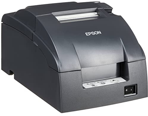 Epson TM-U220B Matrix kompakt POS-påverkans- och köksetikettskrivare – DK-port och Ethernet-anslutning – utskriftshastigheter upp till 6,0 lps, 4 linjer per sekund, automatisk skärning, MPOS
