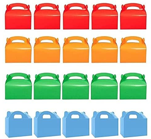 Fahibin 20 stycken kraftpapper förpackningslådor, partypresentlådor, cupcake-kaklådor, bakverk kartong förpackning, kaklåda, för bröllop, fest (15,8 x 9,2 x 8,5 cm