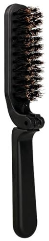 Brosse à cheveux pliante - Peigne à cheveux pliable en poils de sanglier format de poche | Brosse à cheveux de poche pliable pour hommes, outil de coiffure portable pour le toilettage de la moustache