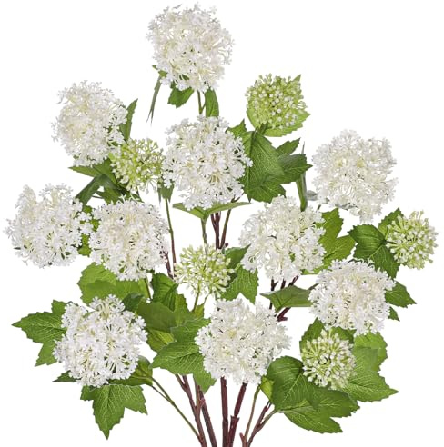 DILATATA Faux Hydrangea Flowers 24 White Artificial Hydrangea Spray with 3 Flower Heads, 5 Per Bag.Faux Hydrangeas Plastic Flowers Fake Hydrangeas for Indoor Outdoor Wedding Table Centerpieces Decor