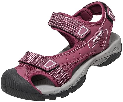 CAMEL CROWN Women's Hiking Sandals Waterproof Closed Toe Water Sandals Comfort Adjustable Athletic Outdoor Sandals for Summer Beach Hiker Trekking Camping