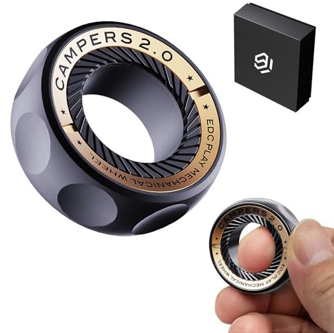 Fidget Spinner para aliviar el estrés, anillo magnético con sonidos atractivos, juguetes de acero inoxidable EDC para adultos y adolescentes, perfecto para el trabajo, estudio, espera, regalo y