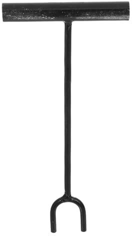 Cabilock T-Handle Utility Key 12.20In Valve Switch Wrench with Long Rod U-Shaped Fork Water Meter Shut off Tool for Gas well Radiator Valve Control