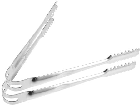 Alipis 2 Pezzi Pinze Per Cubetti Di Ghiaccio Cibo Per Pinze Per Ghiaccio Pinze Da Zucchero Pinza Per Cubetti Di Ghiaccio Piccole Pinze Per Il Ghiaccio Silver Acciaio Inossidabile