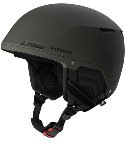Skidhjälm snowboardhjälm skidor snowboardhjälm – head Compact Evo – skidhjälm – med optimerat ventilationssystem – lämplig för skidåkning, snowboarding (mossgrön, XL/XXL (60–63 cm))