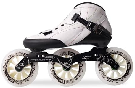 Pattini in linea in fibra di carbonio nera per uomo e donna, pattini da corsa professionali 4x90mm, pattini da velocità con cuscinetti ABEC-9 per fitness all'aperto e street urbano.