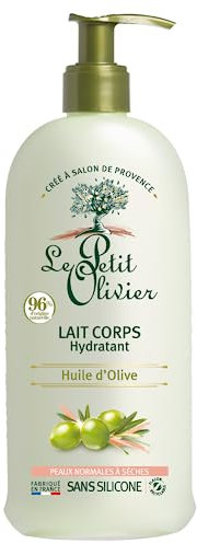 LE PETIT OLIVIER - Lait Corps Hydratant - Huile D'Olive - Adoucit, Apaise & Hydrate - Peaux Normales A Sèches - 96% D'Origine Naturelle - Sans Silicone - Fabriqué en France - 250 ml