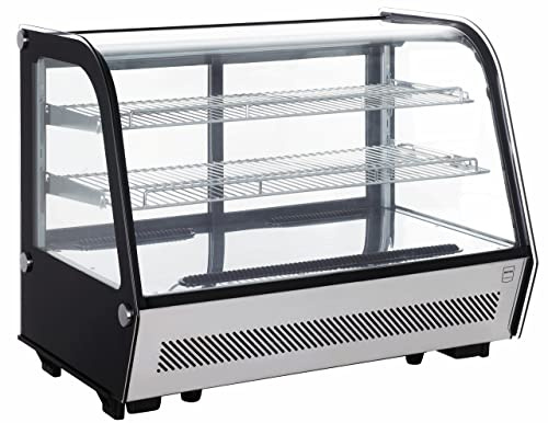 METRO Professional Tisch-Kühlvitrine GCV1130, 88 x 56.8 x 68.6 cm, 130 L, silber/schwarz