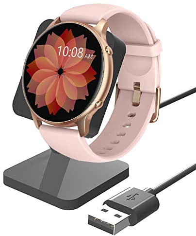 Blueshaweu Ladegerät Kompatibel mit TUYOMA Smartwatch Damen 1,3 Zoll, USB Ladekabel Schnellladegerät Lade Dock für TUYOMA LW36 Smartwatch (schwarz)