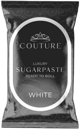 Couture Sugar Paste White - Professional Quality Fondant Icing Smooth, Porcelain-like Sugar Paste Modelling Paste - 1kg