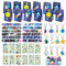 Hmfmdy 60 Stück Weltraum Party Mitgebsel Kindergeburtstag mit Geschenktüten, Partygeschenk-Packs, Füllung Party Mitbringsel Kinder mit, Hüpfball, Schnapparmbänder, Halskette, Tattoo-Aufkleber